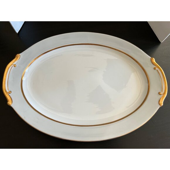 Grace China Graymont Oval Serving Platter With Gold Trim Large Vintage - Picture 4 of 6
